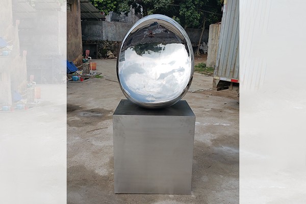Custom Mirror Polished Stainless Steel Pebble Sculpture – Abstract Outdoor/Indoor Art Installation
